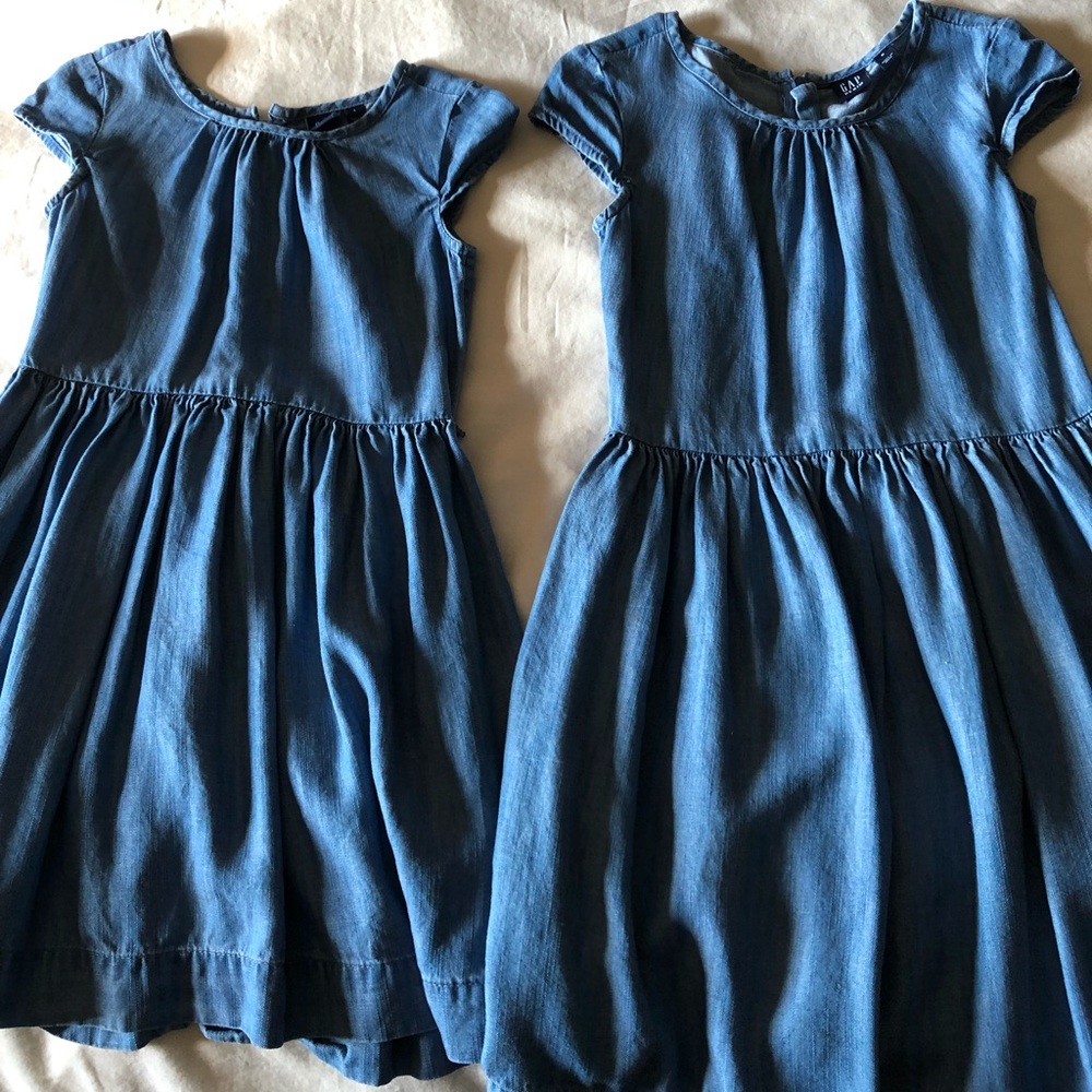 Girls gap jean dresses size small and medium